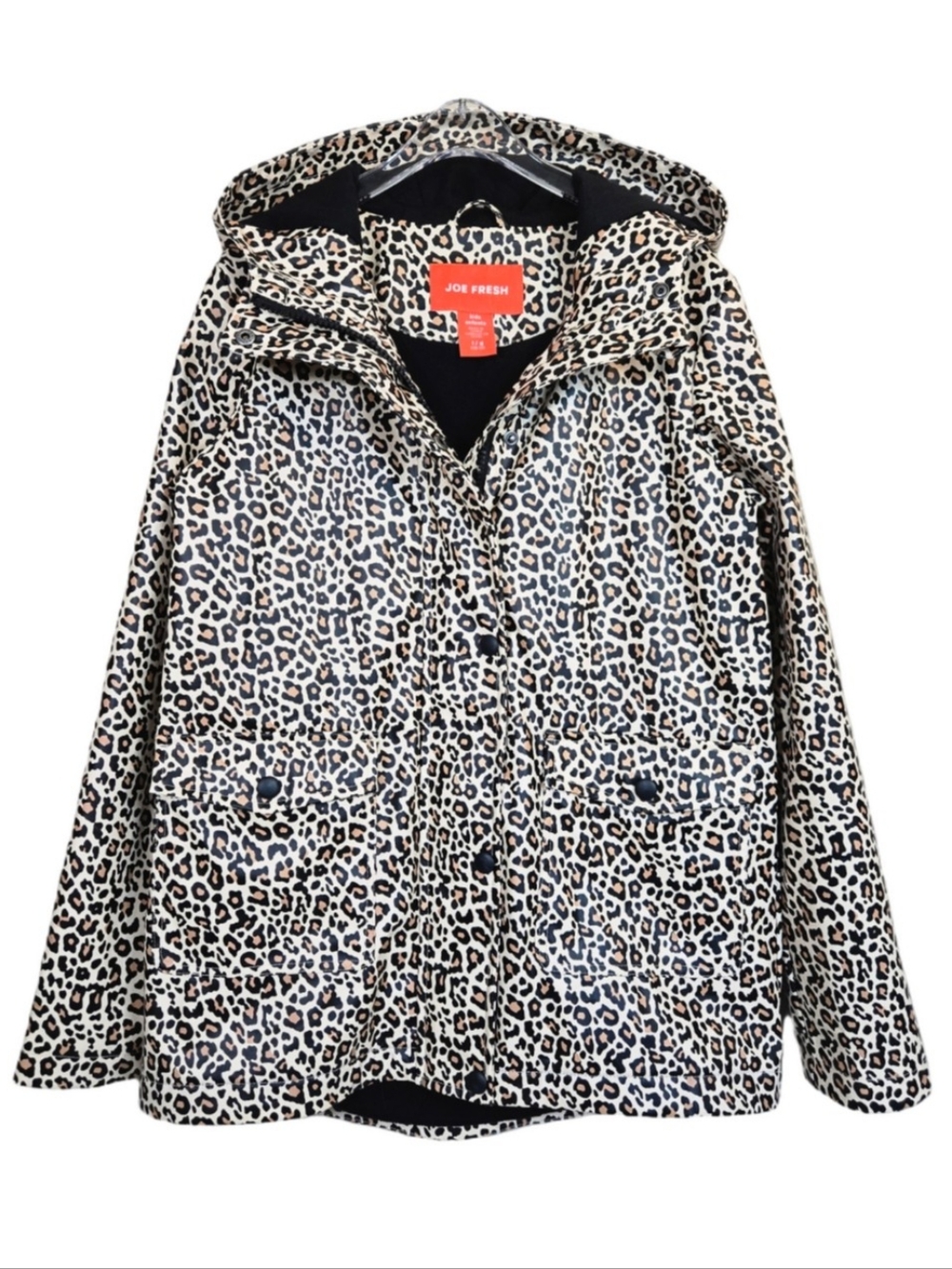 Joe Fresh Girls Animal Print Rain Coat, Size 10-12 ~ EUC